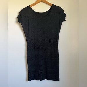 AX Armani Exchange bikini cover beach sea cruises Lace Overlay Black Dress Sz S